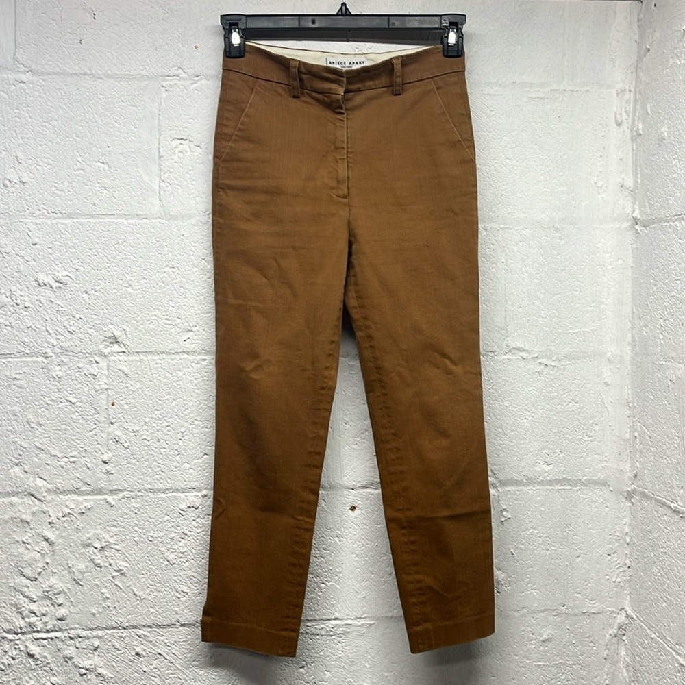 Apiece apart khaki skinny slim pants size 0
